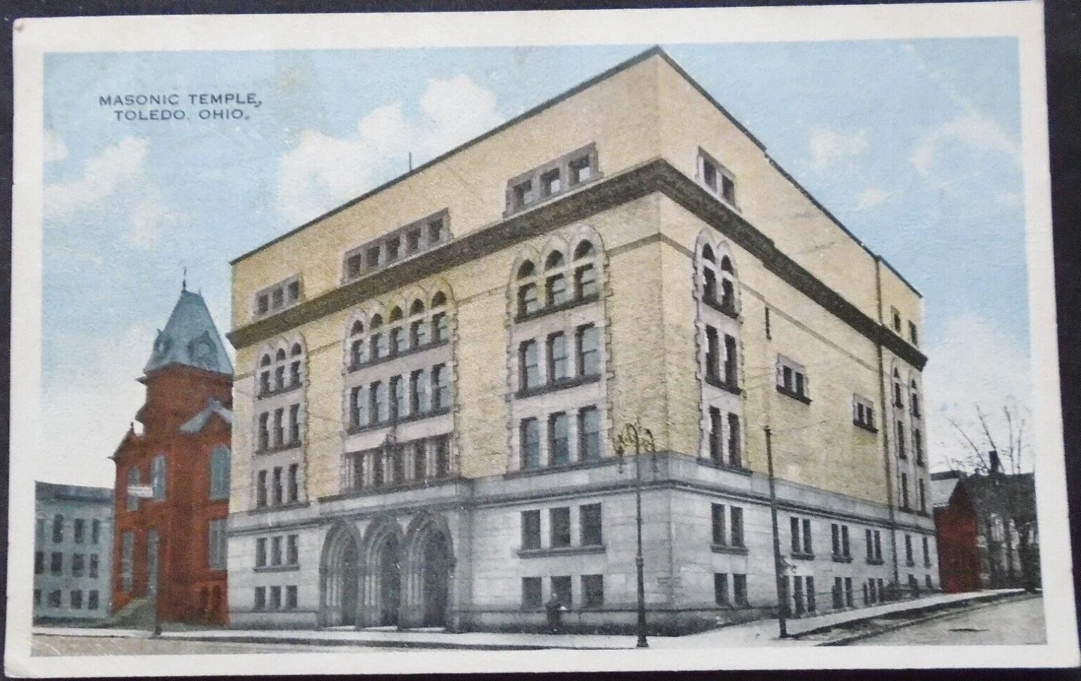 Toledo, OH, Masonic Temple, postmarked 1917